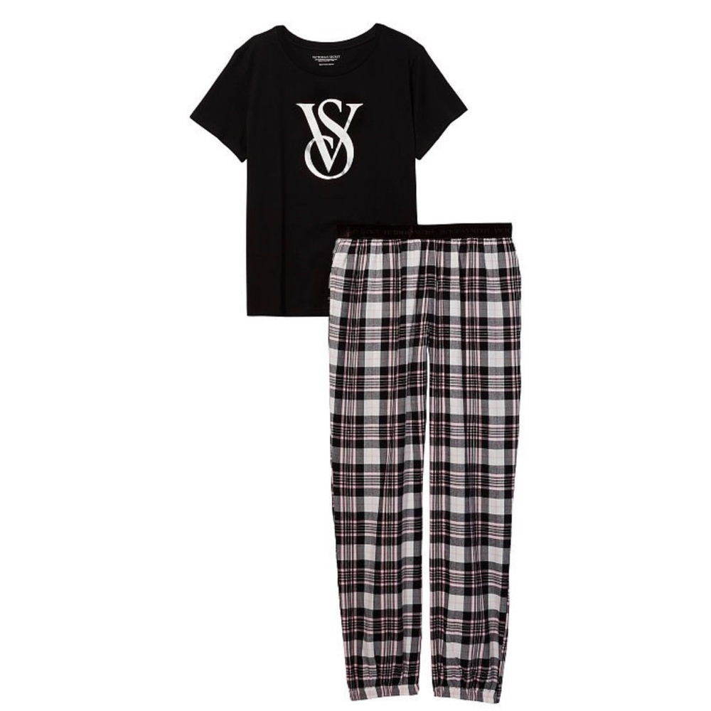 Victoria’s Secret Flannel Tee-jama Set sz XXL